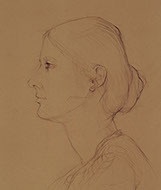 Portrait of Frau Lang, pencil