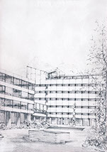 Pencil drawing: Basel School of Applied Art