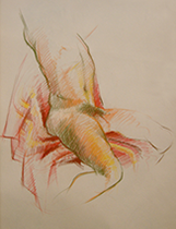 Male nude figure drawings: Derwent Studio Pencils
