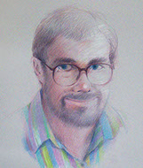 Self-Portrait, colored pencils