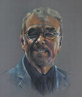 Self-portrait, Canson dark gray paper 15.5" x 25.5"